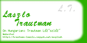 laszlo trautman business card